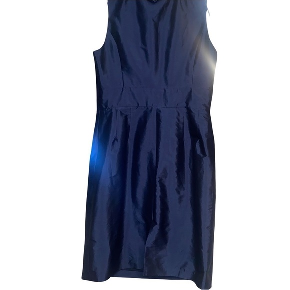 NWOT Alfred Sung Evening Blue Ruffle Mock Neck Knee-Length Sheath Dress - Picture 3 of 8